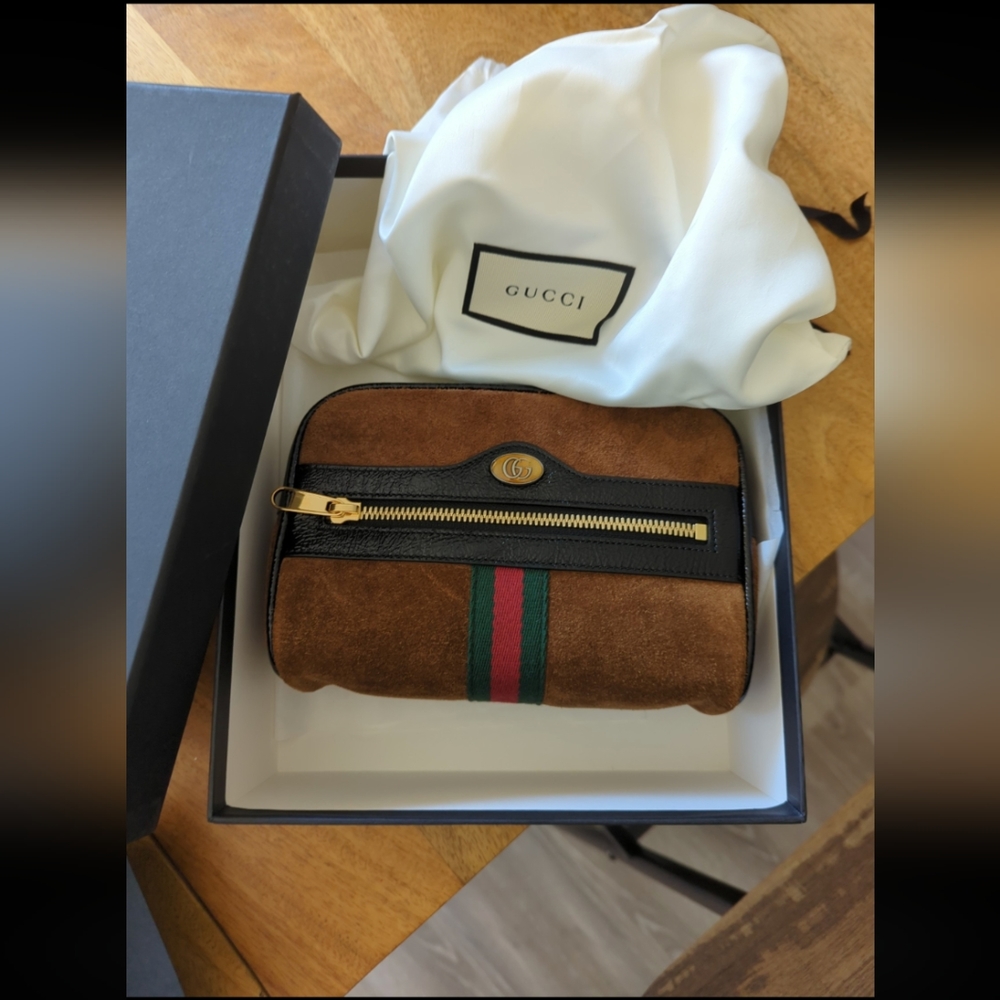 Gucci Suede Small Ophidia Belt Bag - Brown